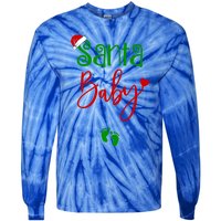 Christmas Funny Santa New Mama Pregnancy Announcet Gift Tie-Dye Long Sleeve Shirt