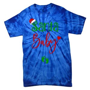 Christmas Funny Santa New Mama Pregnancy Announcet Gift Tie-Dye T-Shirt