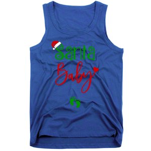 Christmas Funny Santa New Mama Pregnancy Announcet Gift Tank Top