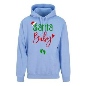 Christmas Funny Santa New Mama Pregnancy Announcet Gift Unisex Surf Hoodie