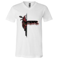 Cbr Fireblade Sportbike Motorcycle V-Neck T-Shirt