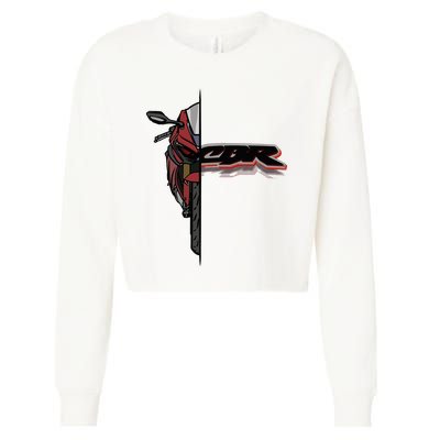 Cbr Fireblade Sportbike Motorcycle Cropped Pullover Crew