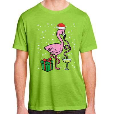 Christmas Flamingo Santa Tropical Xmas Vacation Funny Funny Adult ChromaSoft Performance T-Shirt