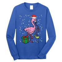 Christmas Flamingo Santa Tropical Xmas Vacation Funny Funny Long Sleeve Shirt