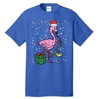 Christmas Flamingo Santa Tropical Xmas Vacation Funny Funny Tall T-Shirt