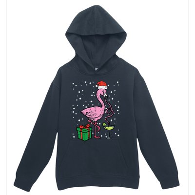 Christmas Flamingo Santa Tropical Xmas Vacation Funny Funny Urban Pullover Hoodie