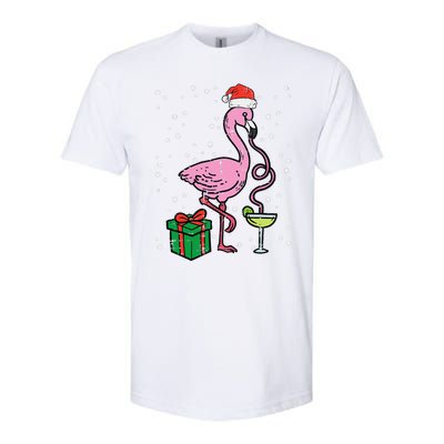 Christmas Flamingo Santa Tropical Xmas Vacation Funny Funny Softstyle CVC T-Shirt