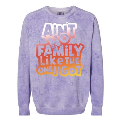 Cute Family Saying AinT No Family Like The One I Got Colorblast Crewneck Sweatshirt