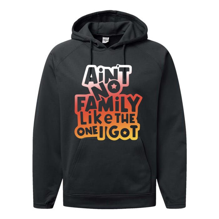 Cute Family Saying AinT No Family Like The One I Got Performance Fleece Hoodie