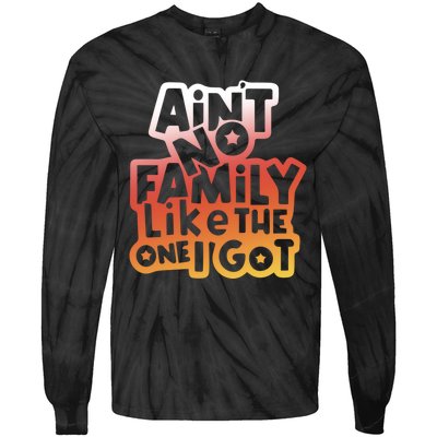 Cute Family Saying AinT No Family Like The One I Got Tie-Dye Long Sleeve Shirt