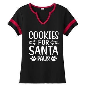 Cookies For Santa Paws Owner Mom Dad Funny Gift Cute Gift Ladies Halftime Notch Neck Tee