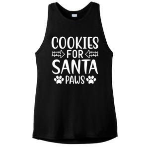 Cookies For Santa Paws Owner Mom Dad Funny Gift Cute Gift Ladies PosiCharge Tri-Blend Wicking Tank