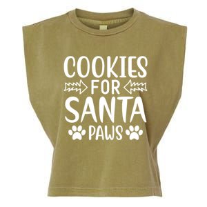 Cookies For Santa Paws Owner Mom Dad Funny Gift Cute Gift Garment-Dyed Women's Muscle Tee