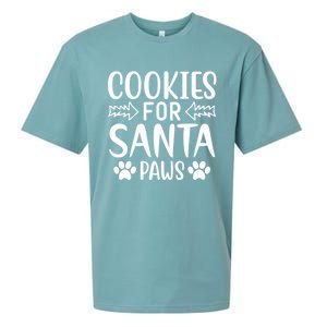 Cookies For Santa Paws Owner Mom Dad Funny Gift Cute Gift Sueded Cloud Jersey T-Shirt