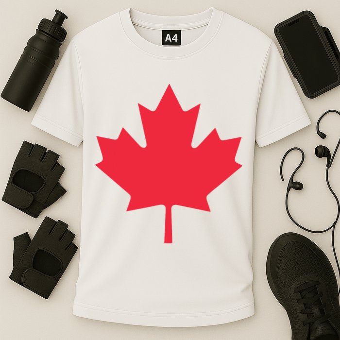 Canadian Flag Shirts Red Maple Leaf Canada Day Cooling Performance Crew T-Shirt