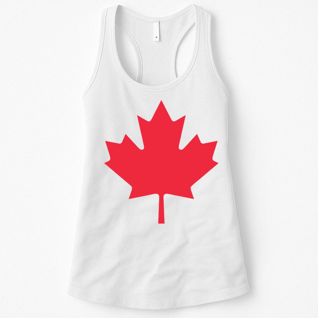 Canadian Flag Shirts Red Maple Leaf Canada Day Womens Tank Top