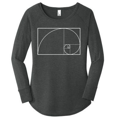 Cool Fibonacci Spiral Trendy Math Lover Science Teacher Women's Perfect Tri Tunic Long Sleeve Shirt