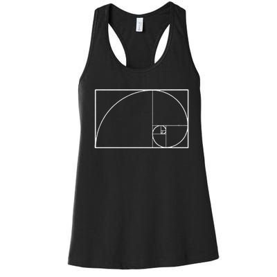 Cool Fibonacci Spiral Trendy Math Lover Science Teacher Women's Racerback Tank