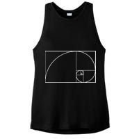 Cool Fibonacci Spiral Trendy Math Lover Science Ladies PosiCharge Tri-Blend Wicking Tank