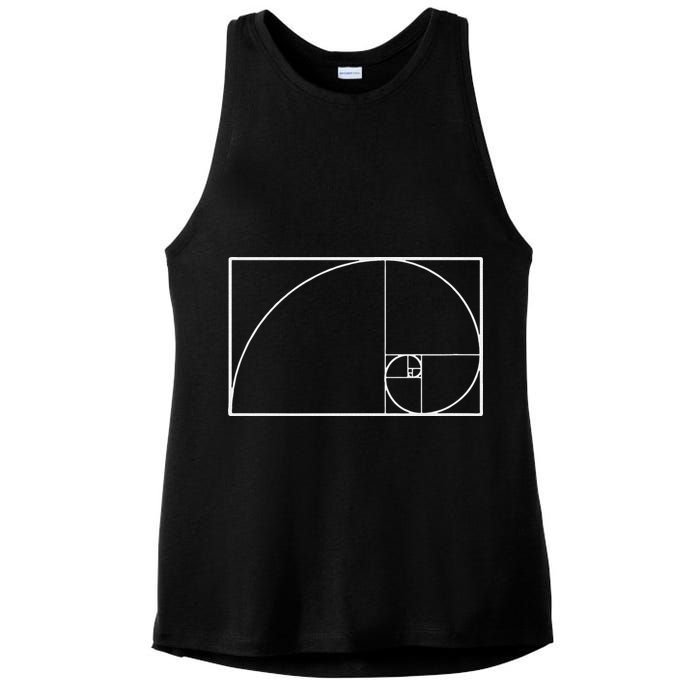 Cool Fibonacci Spiral Trendy Math Lover Science Ladies PosiCharge Tri-Blend Wicking Tank