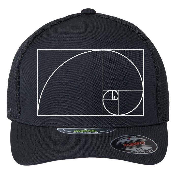 Cool Fibonacci Spiral Trendy Math Lover Science Flexfit Unipanel Trucker Cap