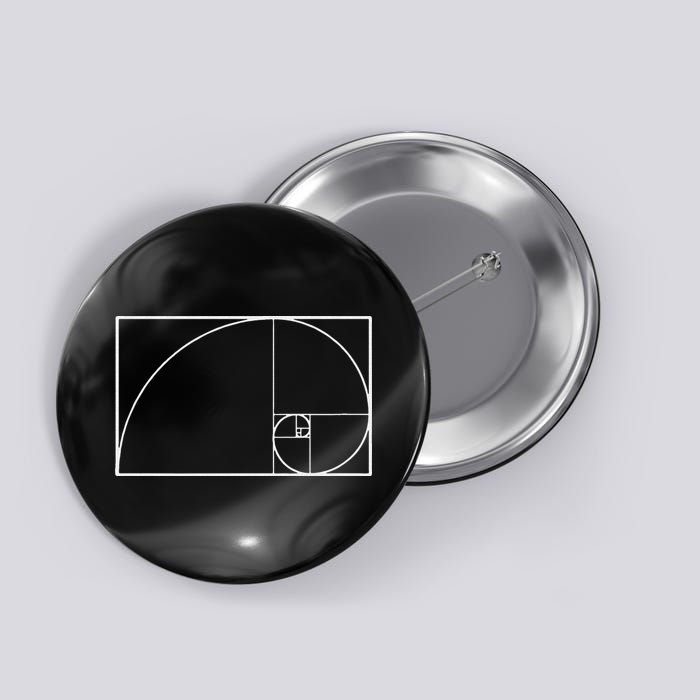 Cool Fibonacci Spiral Trendy Math Lover Science Button