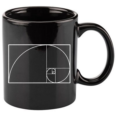 Cool Fibonacci Spiral Trendy Math Lover Science 11oz C Handle Ceramic Mug