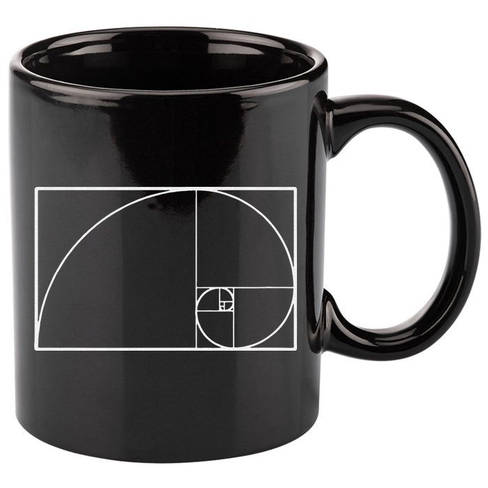 Cool Fibonacci Spiral Trendy Math Lover Science 11oz C Handle Ceramic Mug