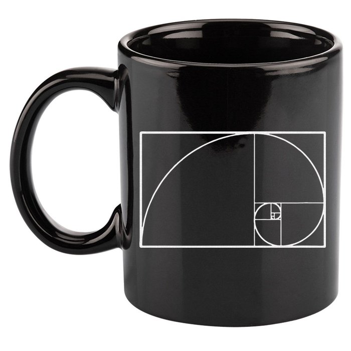 Cool Fibonacci Spiral Trendy Math Lover Science 11oz C Handle Ceramic Mug
