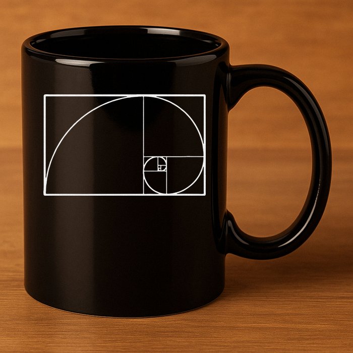 Cool Fibonacci Spiral Trendy Math Lover Science 11oz C Handle Ceramic Mug