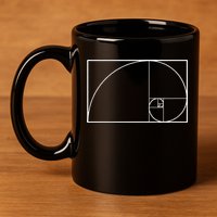 Cool Fibonacci Spiral Trendy Math Lover Science 11oz C Handle Ceramic Mug