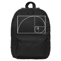 Cool Fibonacci Spiral Trendy Math Lover Science 16 in Basic Backpack