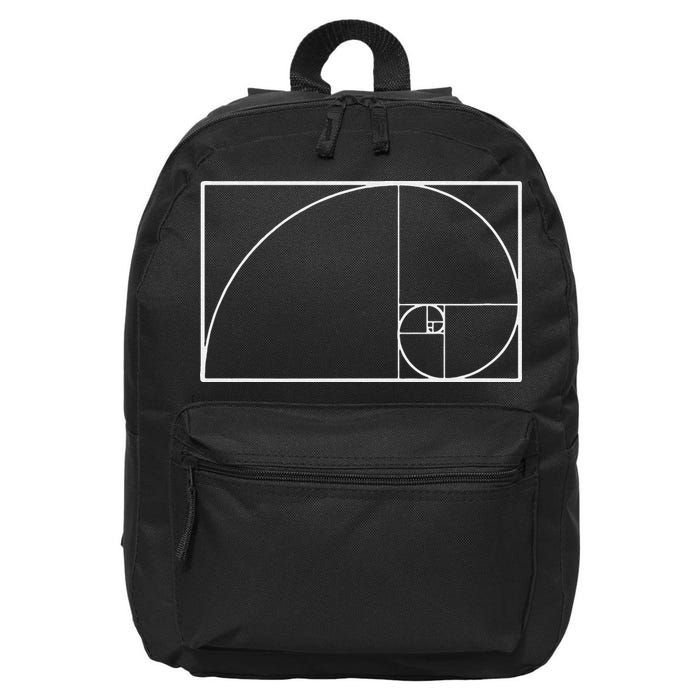 Cool Fibonacci Spiral Trendy Math Lover Science 16 in Basic Backpack