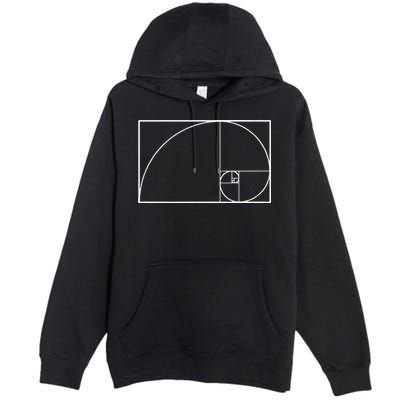 Cool Fibonacci Spiral Trendy Math Lover Science Premium Pullover Hoodie