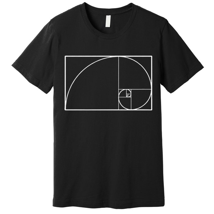 Cool Fibonacci Spiral Trendy Math Lover Science Premium T-Shirt