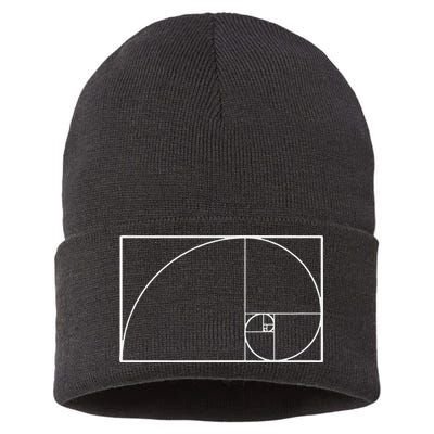 Cool Fibonacci Spiral Trendy Math Lover Science Sustainable Knit Beanie