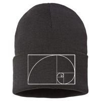 Cool Fibonacci Spiral Trendy Math Lover Science Sustainable Knit Beanie