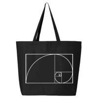 Cool Fibonacci Spiral Trendy Math Lover Science 25L Jumbo Tote