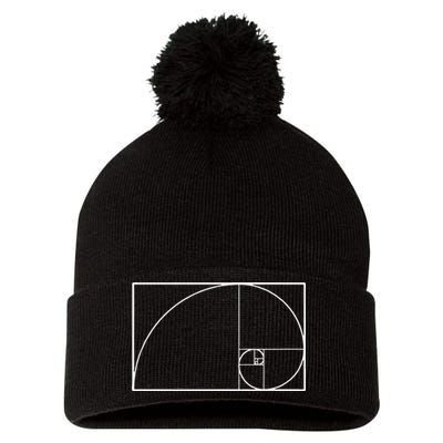 Cool Fibonacci Spiral Trendy Math Lover Science Pom Pom 12in Knit Beanie