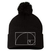 Cool Fibonacci Spiral Trendy Math Lover Science Pom Pom 12in Knit Beanie