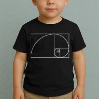 Cool Fibonacci Spiral Trendy Math Lover Science Toddler T-Shirt