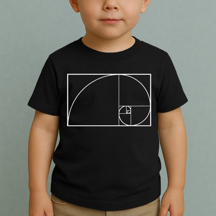 Cool Fibonacci Spiral Trendy Math Lover Science Toddler T-Shirt