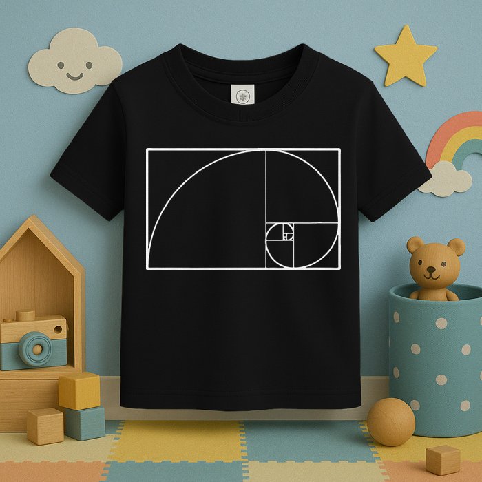 Cool Fibonacci Spiral Trendy Math Lover Science Toddler T-Shirt