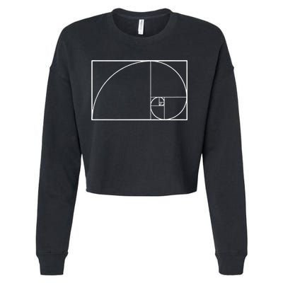 Cool Fibonacci Spiral Trendy Math Lover Science Cropped Pullover Crew