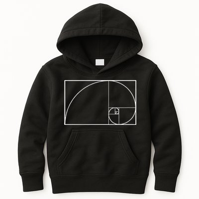 Cool Fibonacci Spiral Trendy Math Lover Science Kids Hoodie