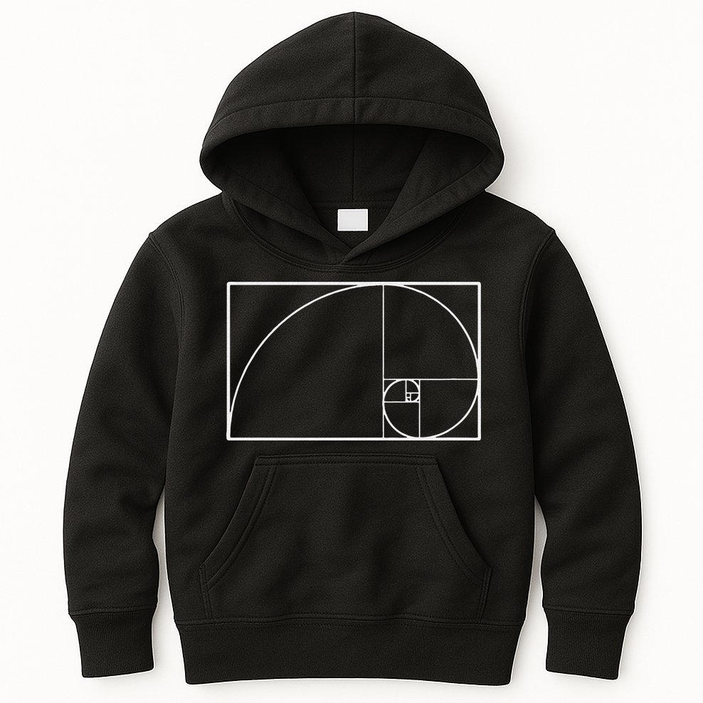 Cool Fibonacci Spiral Trendy Math Lover Science Kids Hoodie