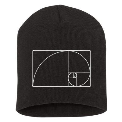 Cool Fibonacci Spiral Trendy Math Lover Science Short Acrylic Beanie