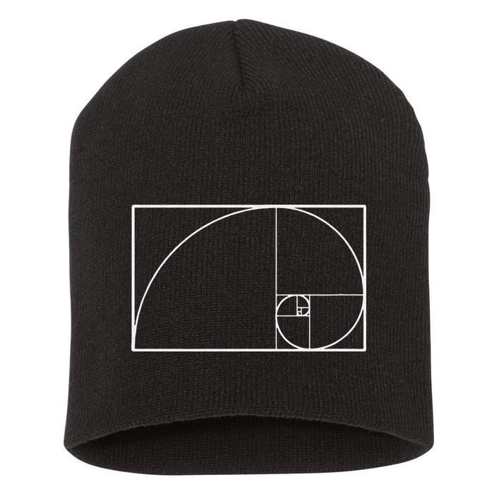 Cool Fibonacci Spiral Trendy Math Lover Science Short Acrylic Beanie