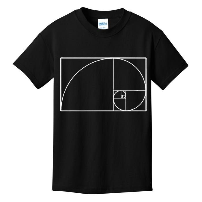 Cool Fibonacci Spiral Trendy Math Lover Science Kids T-Shirt