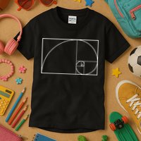 Cool Fibonacci Spiral Trendy Math Lover Science Kids T-Shirt